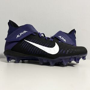 Nike Alpha Menace Pro 2 Mid “Black Purple" Men's Size 12-14 Football Cleats